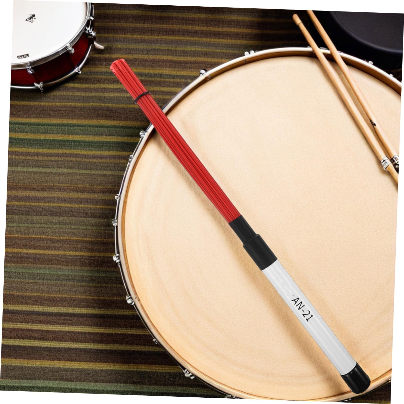 Spazzole per Batteria in Nylon Bacchette Percussione Jazz e Acustica Impugnatura Ergonomica Antiscivolo Compact per Pratica e Strumenti Musicali Professionali