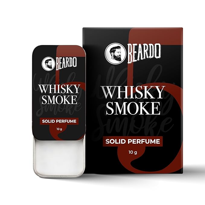 Beardo Whisky Smoke Solid Perfume Wax for Men | Long Lasting Fragrance | Date Night Scent | Travel-Friendly Solid Perfume | 10g