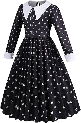 Miniatura 2 de Vestido de disfraz negro para niñas, vestidos de princesa para niñas, ropa de vestir para niñas pequeñas