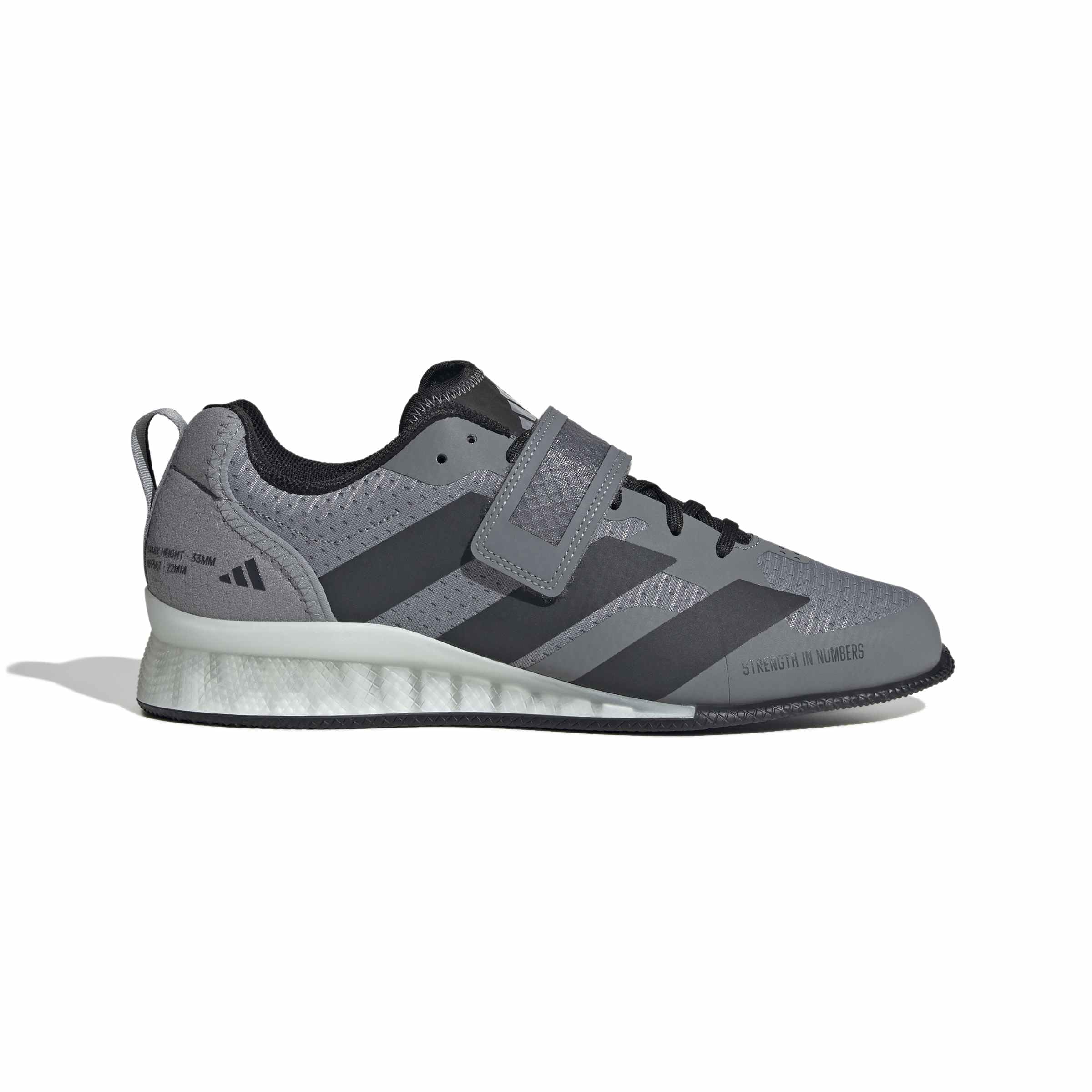 adidas Unisex Adulto Adipower Weightlifting 3 Shoes, Grey/Carbon/Core Black, 45 1/3 EU