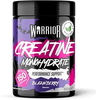 – Creatine Monohydrate Powder 500g (150 Servings) – Pure Micronised Creatine Powder Supplement for Men & Women, Pre & Post Workout Strength, Muscle Growth & Recovery, Vegan – Blazin Berry