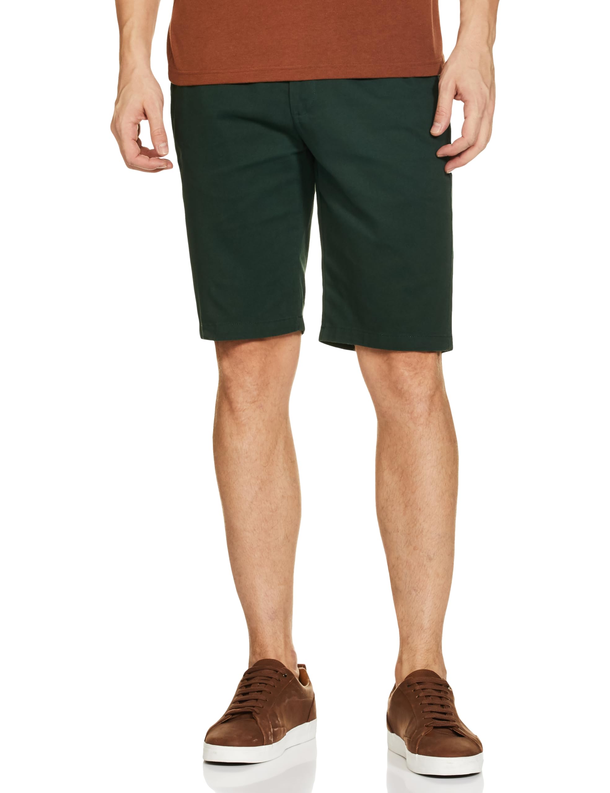 the indian garage co Men Slim Fit Solid Mid-Rise Shorts-picture-25