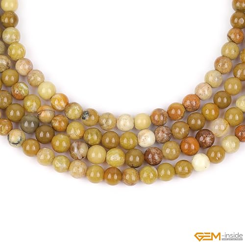 Miniatura 755 de GEM-Inside - Cuentas sueltas de piedra de lava negra natural de 0.315 in para hacer joyas, 15 pulgadas Cordierita de grado A