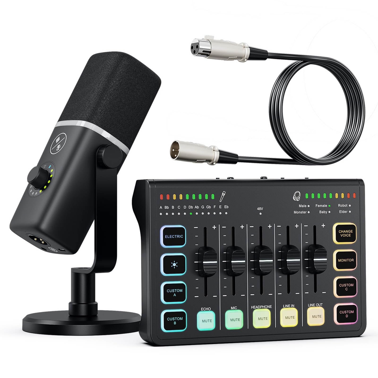 Trasportabile Tiny Combiner Scheda Audio per Podcasting Produzione Musicale Canali di Ingresso multipli Denial Driver Richiesto Collegamento audio USB