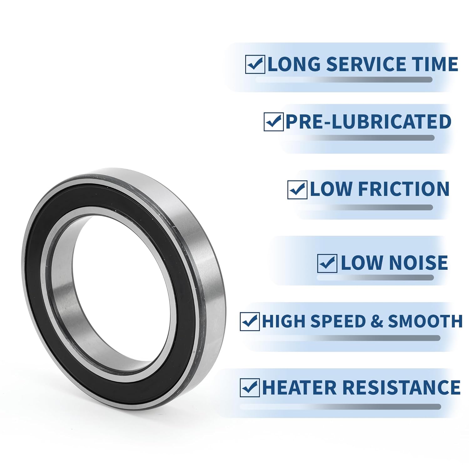 ACROPIX 6017VV Deep Groove Ball Bearings P6 85x130x22mm Lubricated Bearings Double Rubber Seal Black Silver Tone Scooter Skateboard Wheel