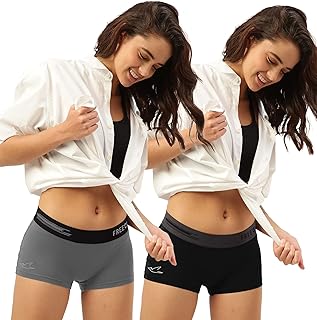 Freecultr Women's Underwear Antibacterial Micromodal Airsoft | Boy Shorts| No-Itch No-Chafing Sweat-Proof & Super Soft Inn... Price In India