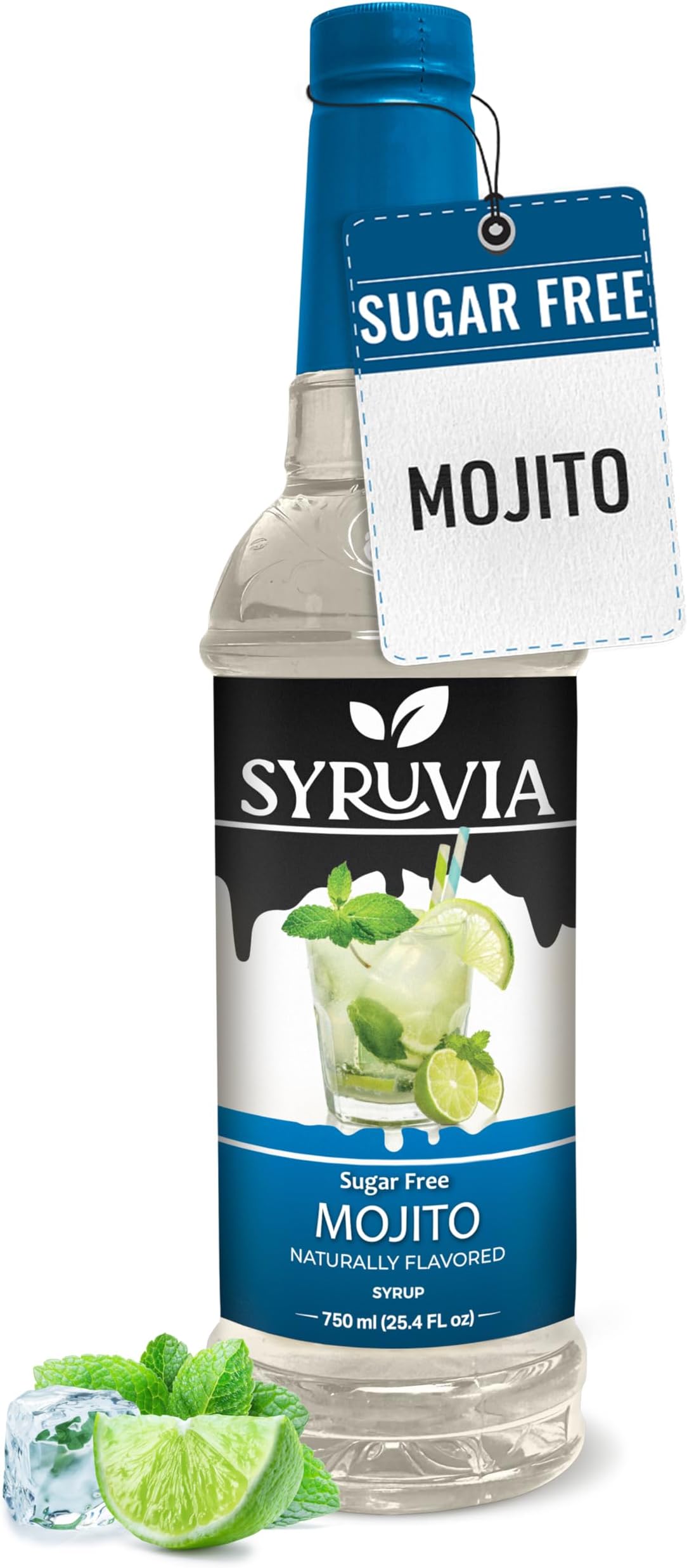 Sugar Free Mojito Syrup, Flavored Syrup for Cocktails, Drinks, Lemonades, Iced Teas, and Desserts – 25.4 fl oz