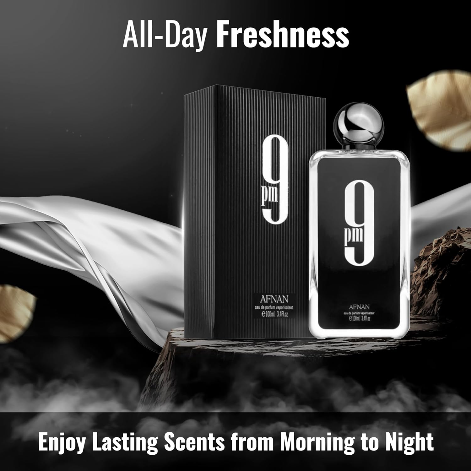 Bundle of Afnan 9 AM Dive & 9 PM Eau De Parfum- Unisex Fragrance Set (3.4 Fl. Oz Each) | Refreshing Citrus & Warm Amber Notes | Long-Lasting Dubai Fragrance for Men & Women | Ideal Gift