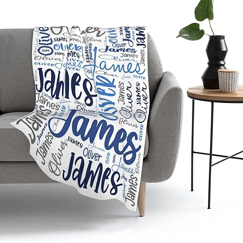 Miniatura 5 de WTCWY Mantas de bebé personalizadas para niñas y niños con nombre, mantas personalizadas para niños, artículos de bebé personalizados, regalos