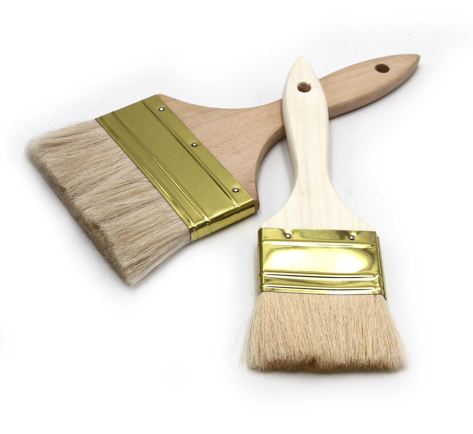 QWORK® Lot de 3 pinceaux de Surface à Palette, Pinceau Plat pour Aquarelle et Acrylique, 25 mm/55 mm/75 mm