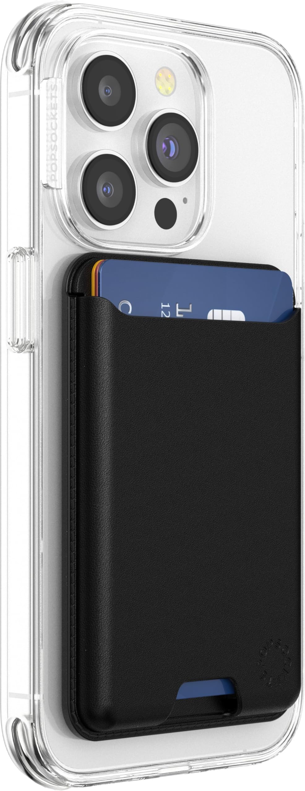 PopSockets Softgoods Phone Wallet and Adapter Ring for MagSafe, Phone Card Holder, Wireless Charging Compatible, Wallet Compatible with MagSafe -