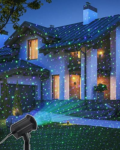 Miniatura 2 de Lunhoo Luces láser de Navidad proyector estrella jardín luciérnaga luces 3 color