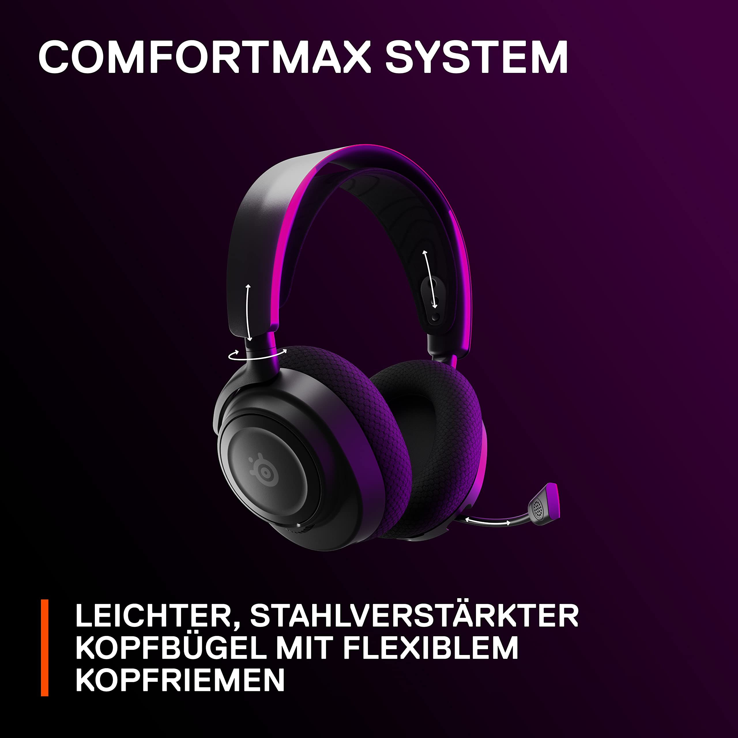 SteelSeries Arctis Nova 7 Wireless Gaming-Headset Multi-Plattform PC PS5 VR 2,4 GHz Bluetooth 38 Std. Akkulaufzeit USB-C ClearCast Gen 2