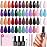 Beetles Gel Polish Urban Rhythm - Fall Winter Gel Nail Polish Set Burgundy Red Nude Brown Purple 25 Colors with 3Pcs Base Top Coat Nail Art DIY Salon Manicure UV LED Soak Of Gifts for Women Girls