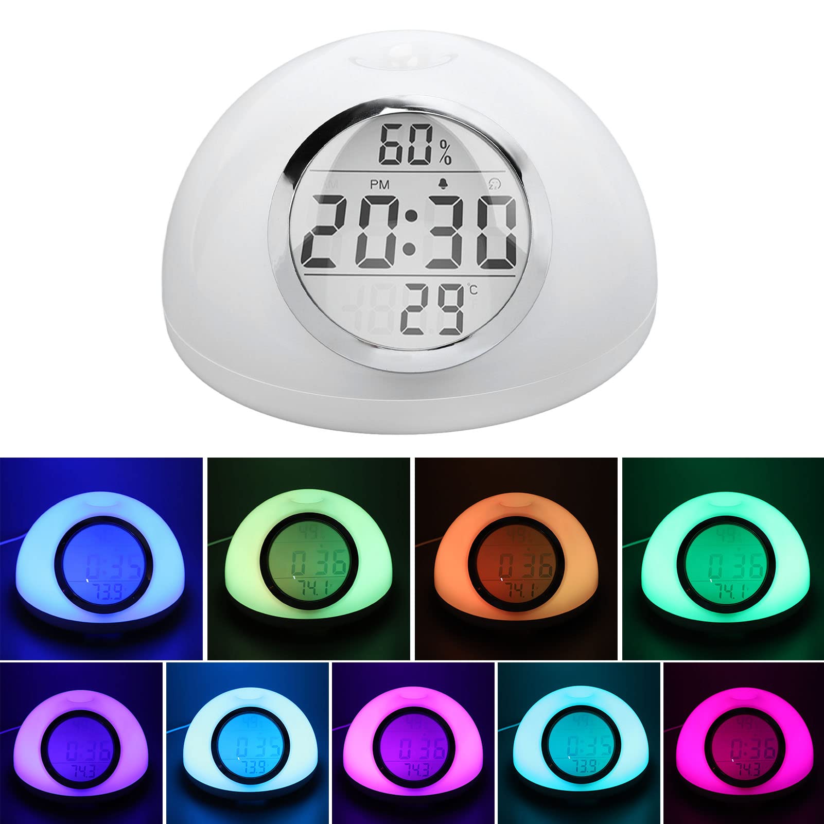 Bewinner Reloj Despertador con Luz de Amanecer para Niños, Pantalla LCD, Luz de Reloj de Amanecer Natural con Interruptor de Detección de Gestos para Niños Que Duermen