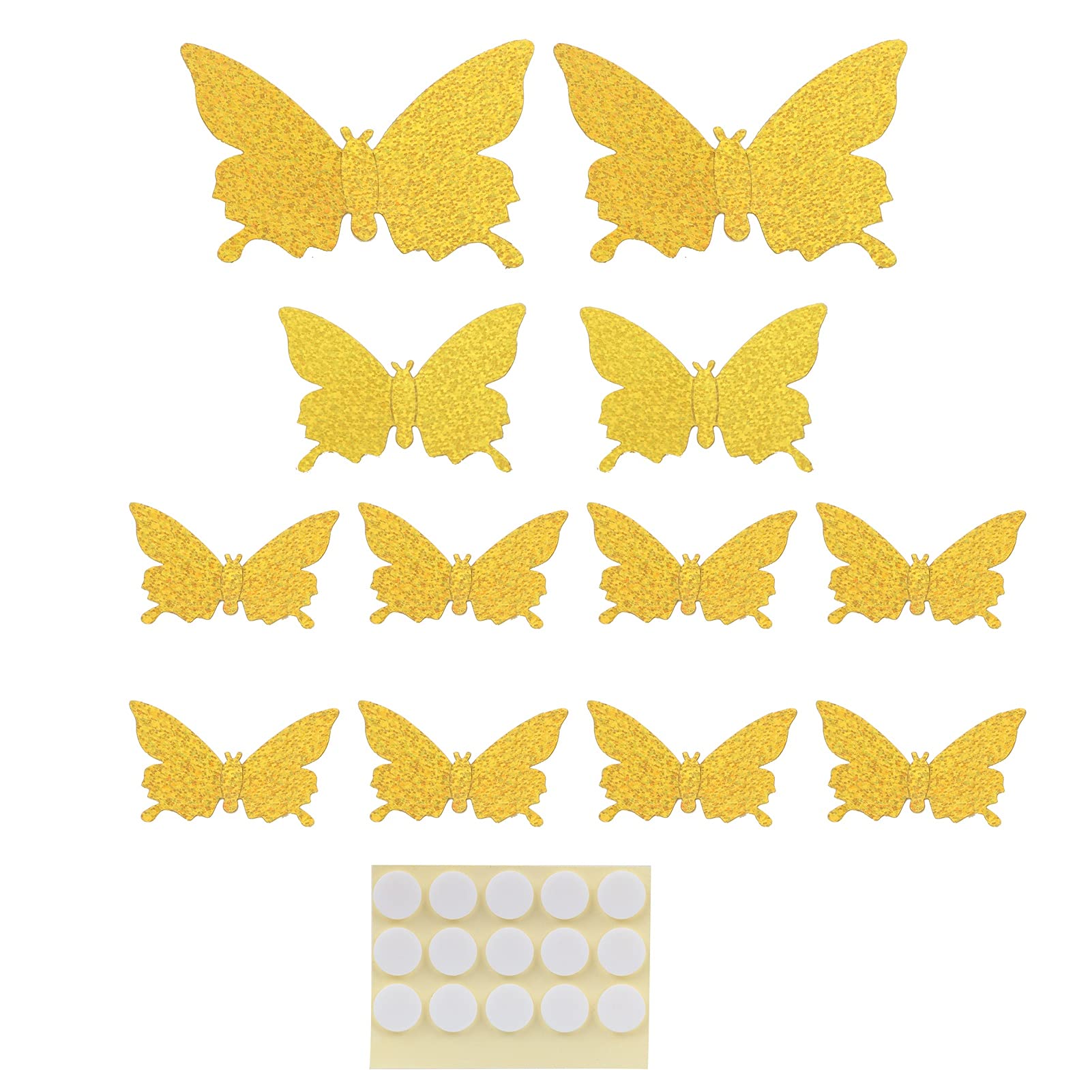 500 Adesivi A Farfalla Dorati - Per Buste, Inviti E Regali | 4x3 Cm | Autoadesivi E Luminosi - Foto 7