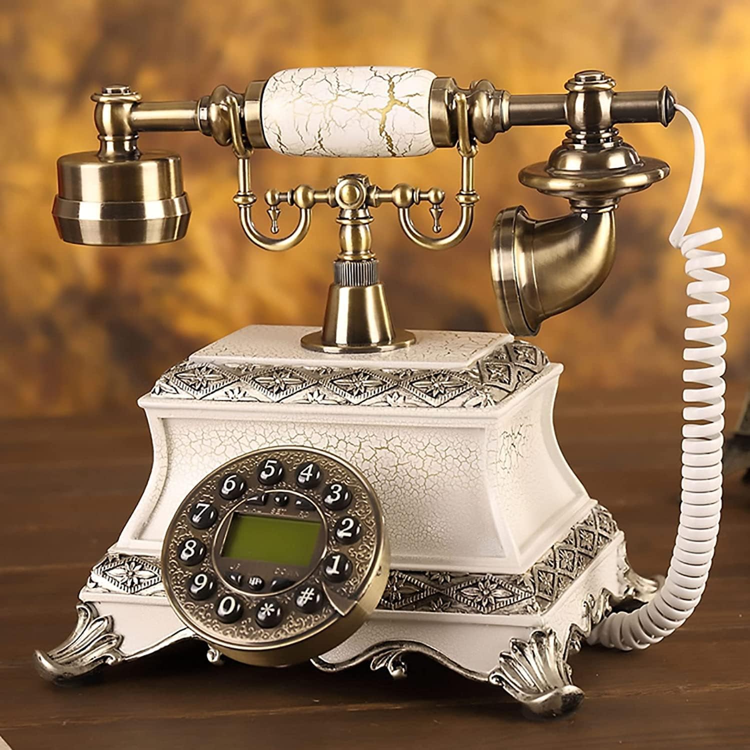 Vintage Decorative Telephones for Home Office, Fixed Digital Retro Phone, Landline Vintage Telephone - 25X24X28Cm