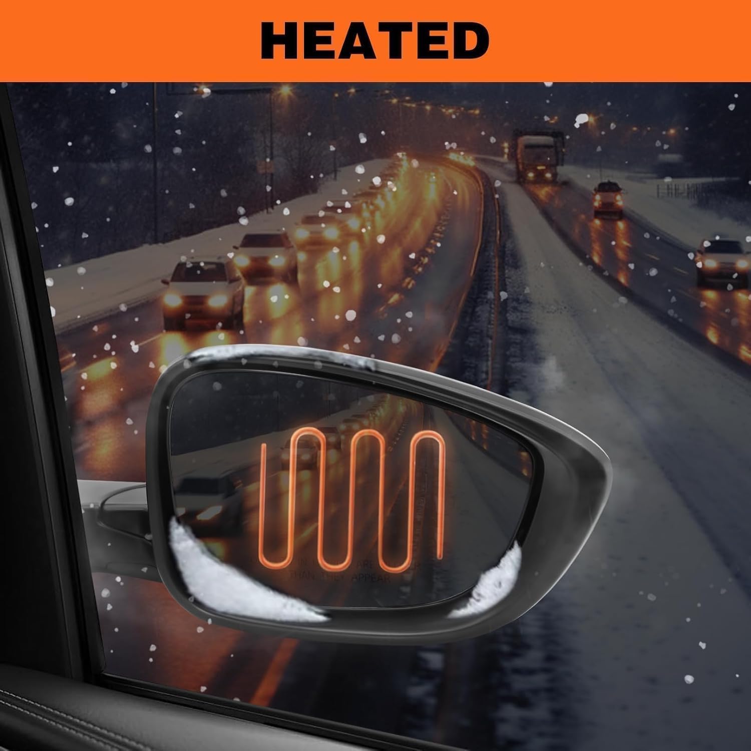 Right Passenger Side Mirror Assembly Compatible with 2023-2025 Accord Rearview Mirror with (BSM) Blind Spot Match & Heated and Power Glass (7Pins White)