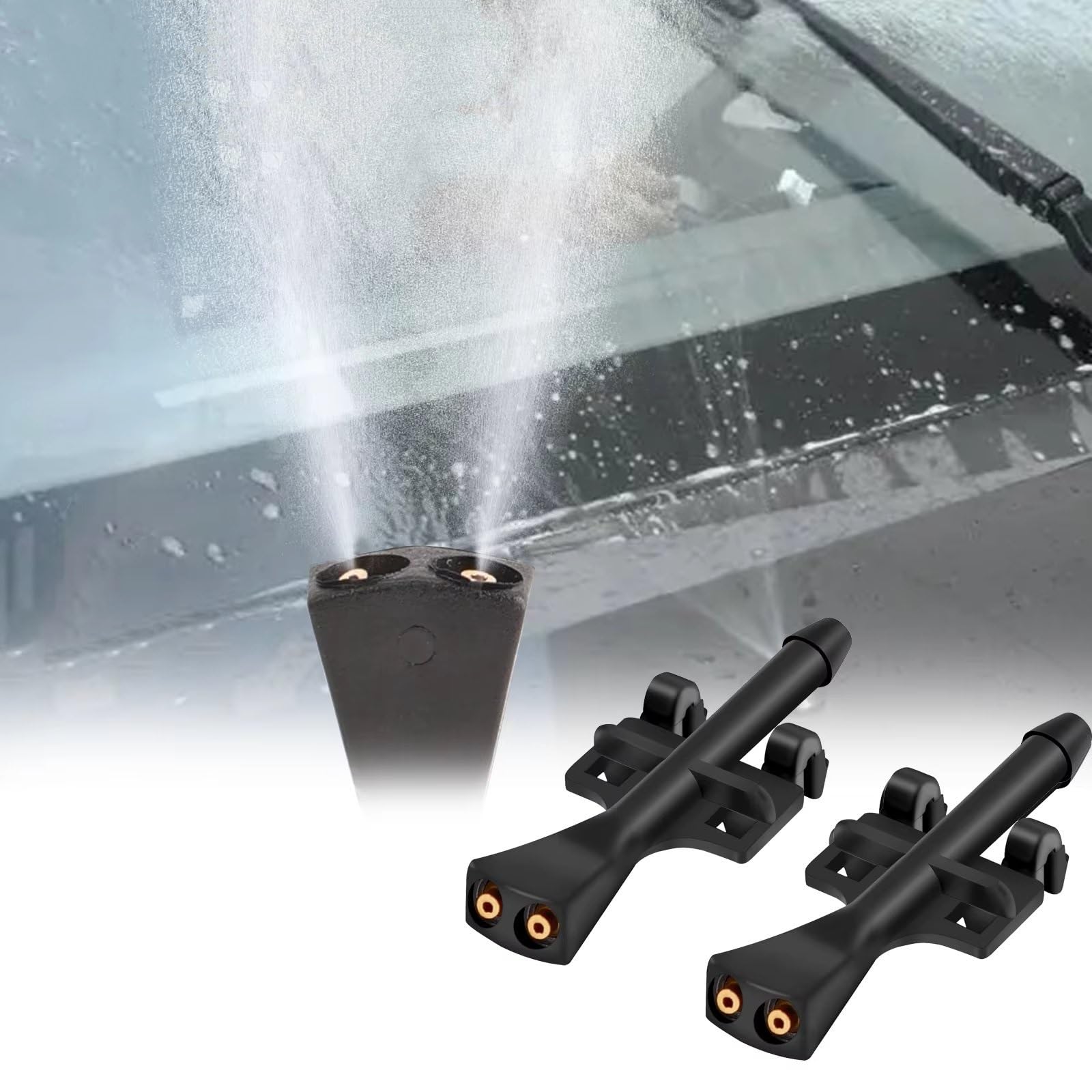 Ugelli Tergicristallo Compatibile con Opel per Vauxhall per Meriva A 2003-2010 Accessori per Ugelli Lavavetri Anteriori per Parabrezza Auto 1451243 93387764