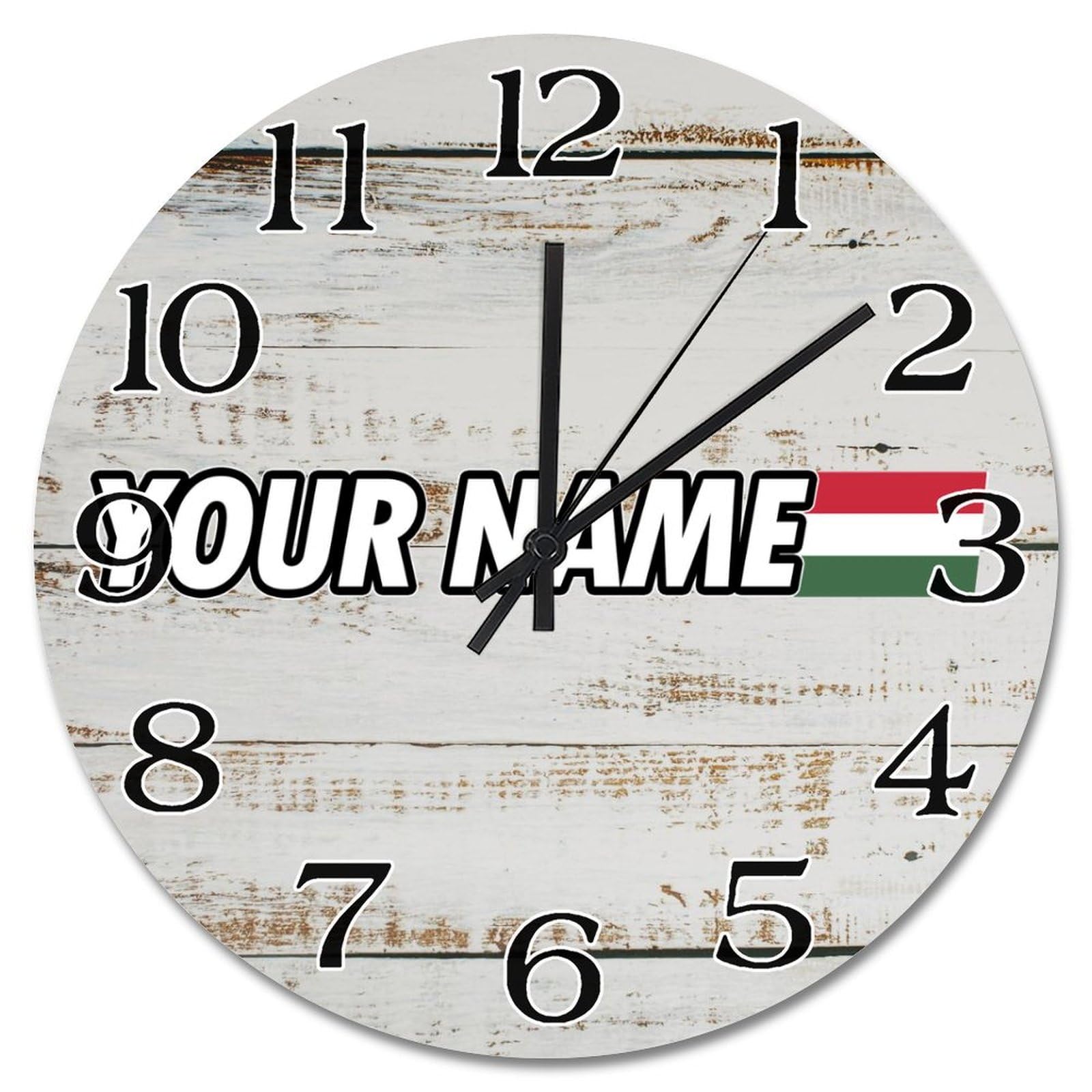Horloge drapeau Hongrie pour une cuisine style ferme vintage