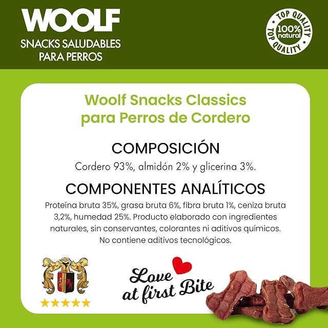 Foto 5 de 7 de Woolf Snacks huesitos de Cordero para Perro 100g. Premios, chuches Naturales para Perro