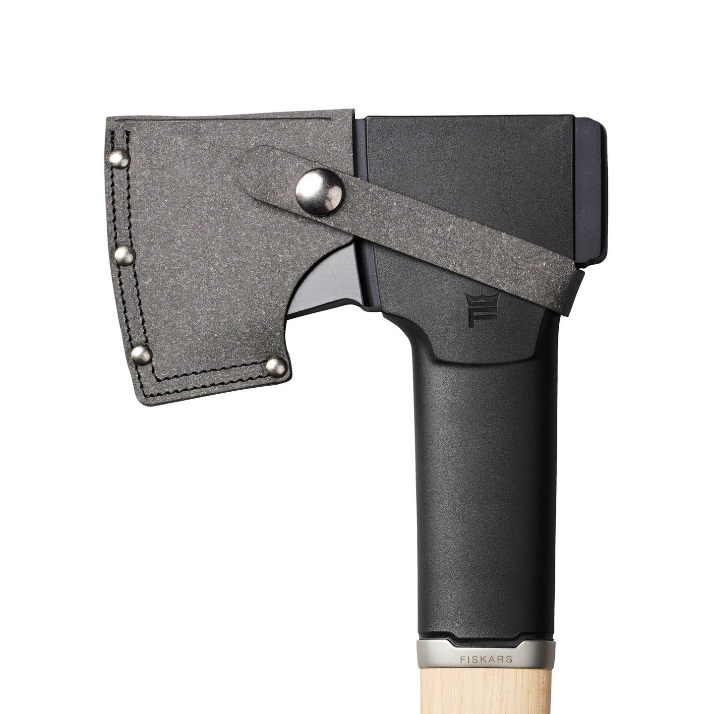 Fiskars Fourreau de hache, Fourreau en cuir pour haches Fiskars (N10, N12, X10, X11, A10 et A11), cuir recyclé, gris, S, 1057532
