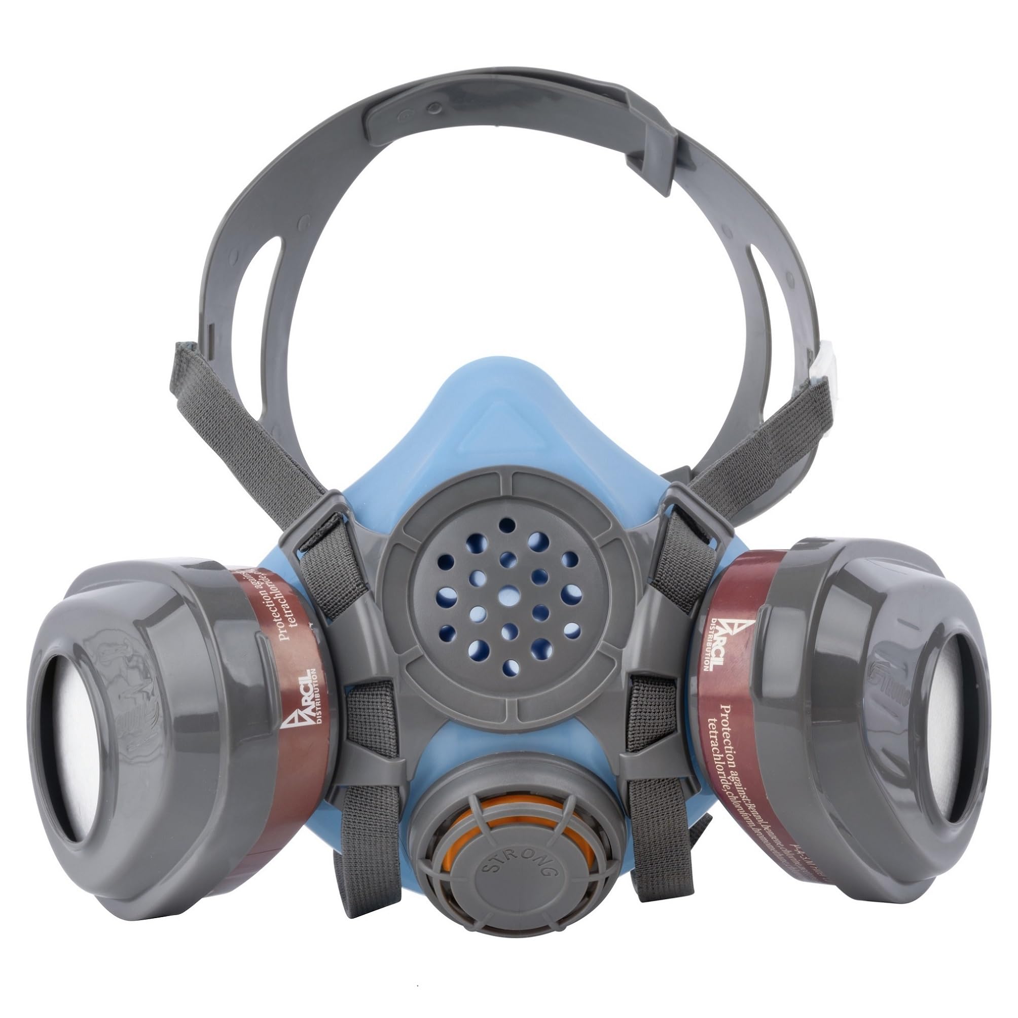 Parcil Distribution Full Face Respirator Mask with Filters – Durable Full Face Respirator Mask, Bayonet Filter Compatible