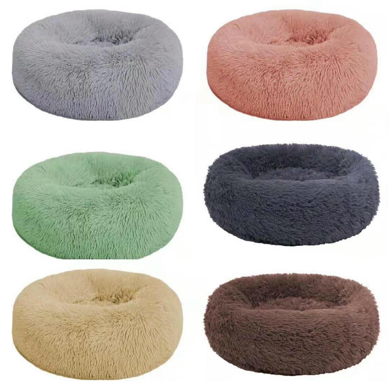 Cuccia Invernale per Gatti Letto Rotondo in Peluche Lettino Cani Tappetino Caldo Animali Domestici-Albicocca-Diametro 120 Cm