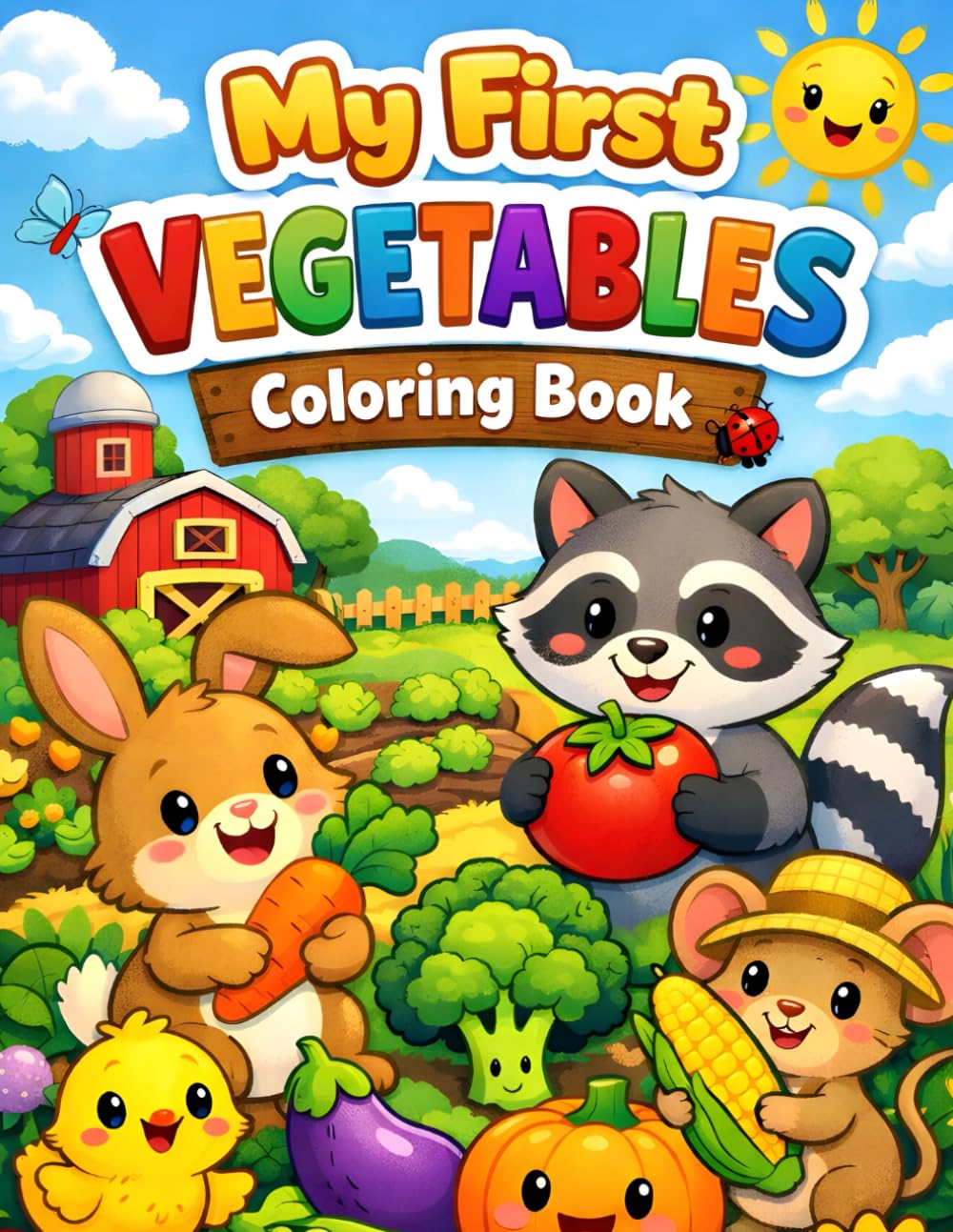 My First Vegetables Coloring Book for Kids Ages 3 to 6: Fun & Easy Coloring Pages for Toddlers and Preschoolers Ages 3 to 6 | Improve Creativity, Motor Skills & Early Learning