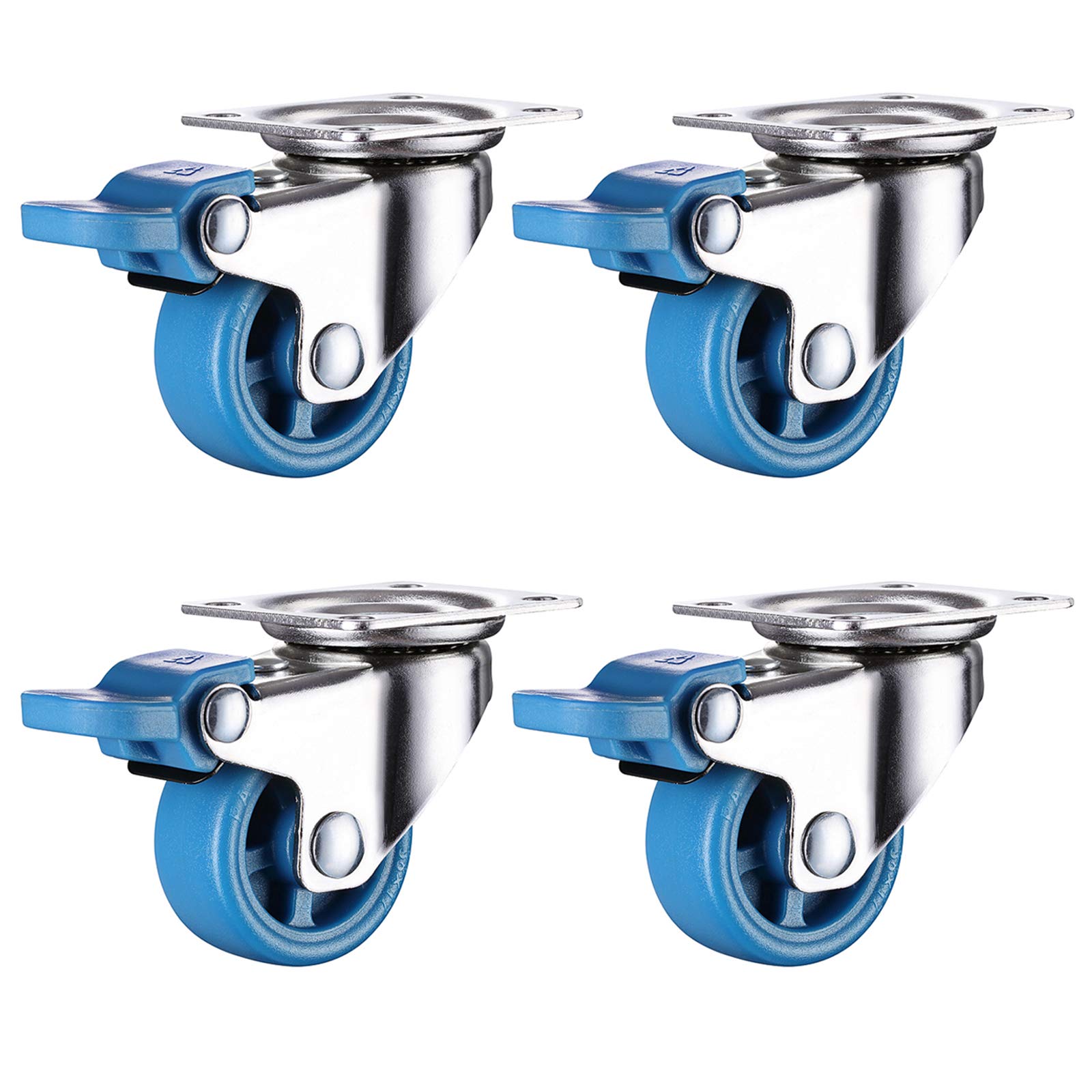 GYEQXKT Heavy Duty 4" Swivel Caster Wheels -Nylon Replacement Wheels for Furniture Trolleys Flower Pots - Smooth Mobility & Heavy Load Capacity