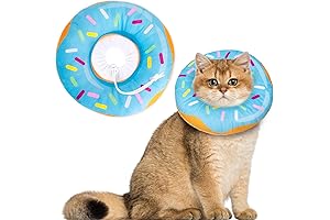 e Collar for Kitten, Soft Cat Cone Collar for Wound Healing Cute Cat Donuts