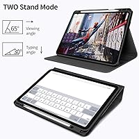 Vista 7 de H HOLIMET Funda para iPad Pro 12.9 2022 6ª/5ª/4ª/3ª generación con soporte para lápices, bolsillo, soporte tipo folio, tapa trasera de TPU suave, a