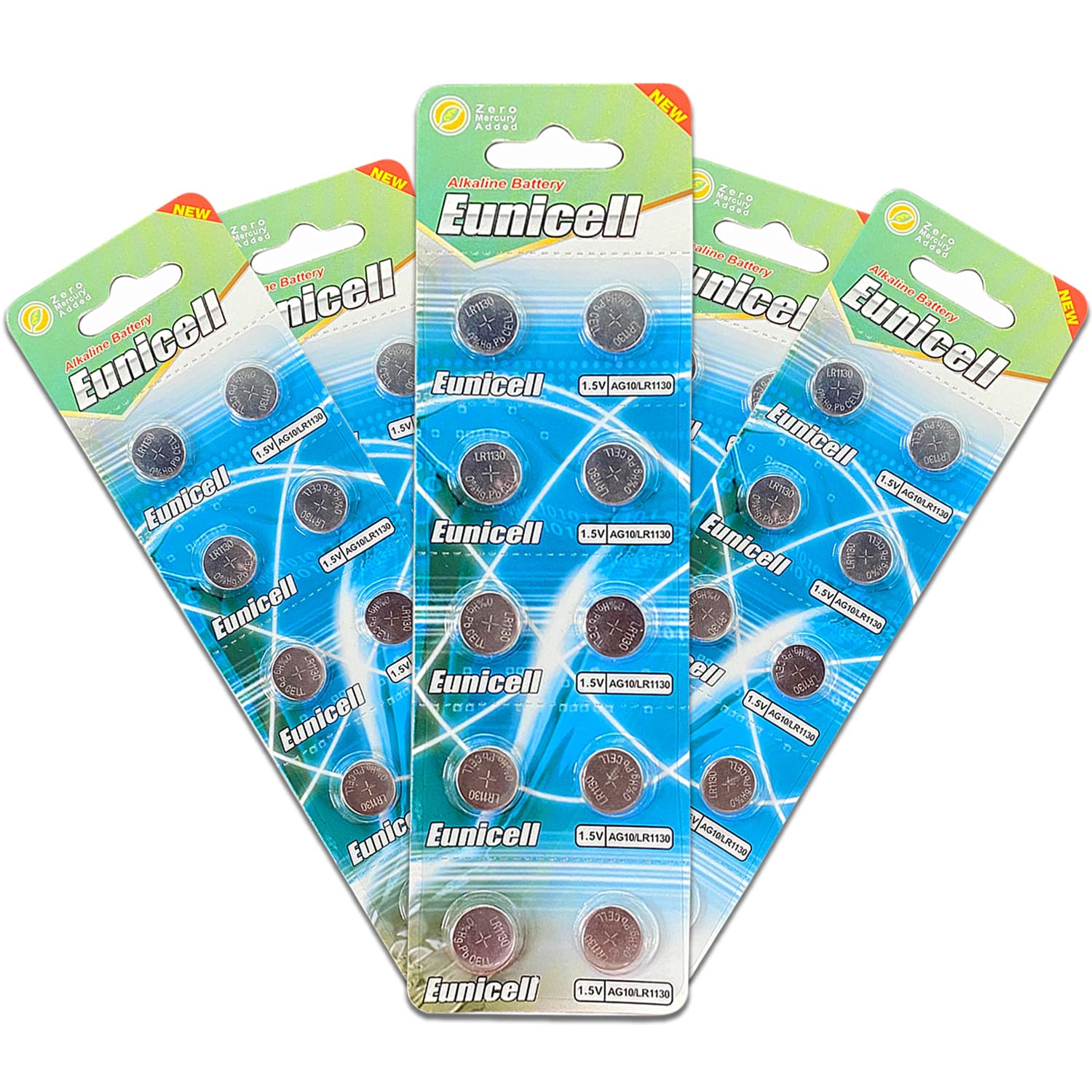 Pack of 10 - LR920/AG6 Eunicell 1.5V Button Coin Cell Alkaline Batteries - Suitable for use in LED lights, Digital Voice Recorders, Toys, Blood Glucose, Cholesterol Testing, Meters, Toys — view 15