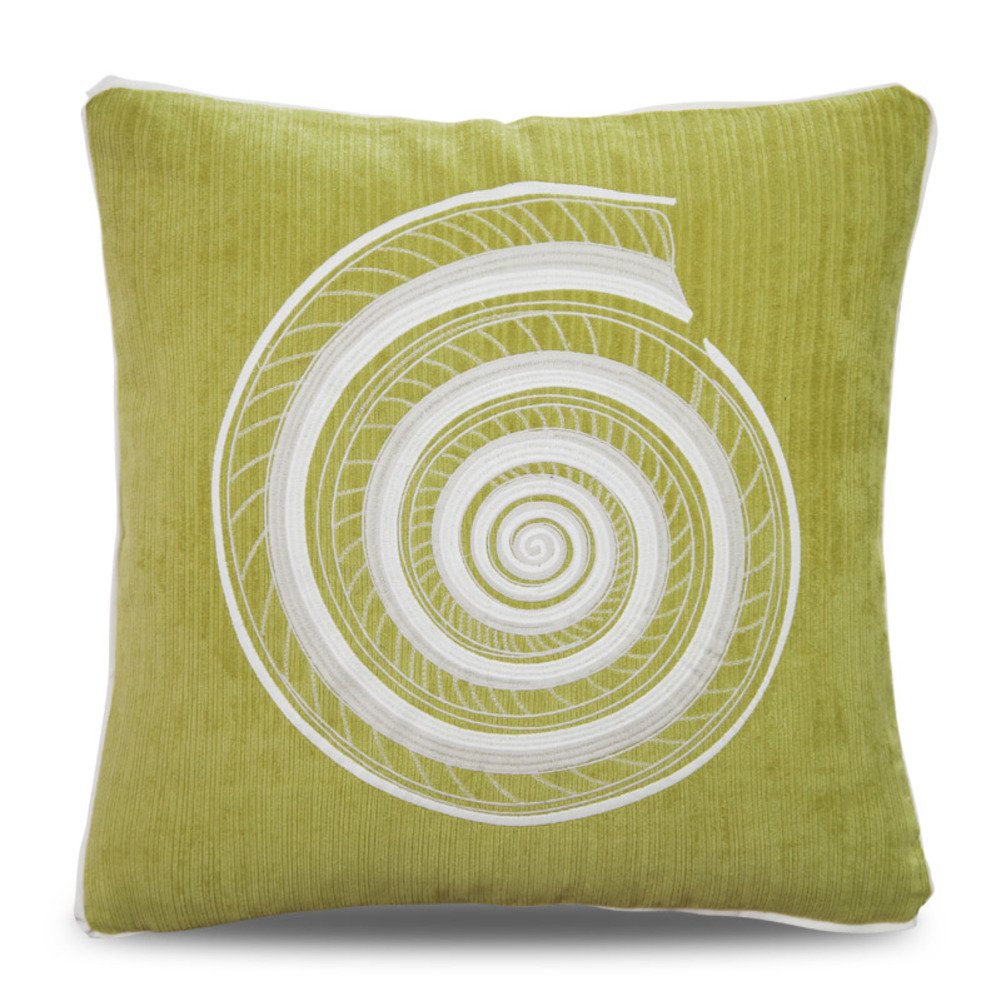 Coussin marine brodé pour canapé moderne 45x45 cm - Confort ferme en fibre pour bureau