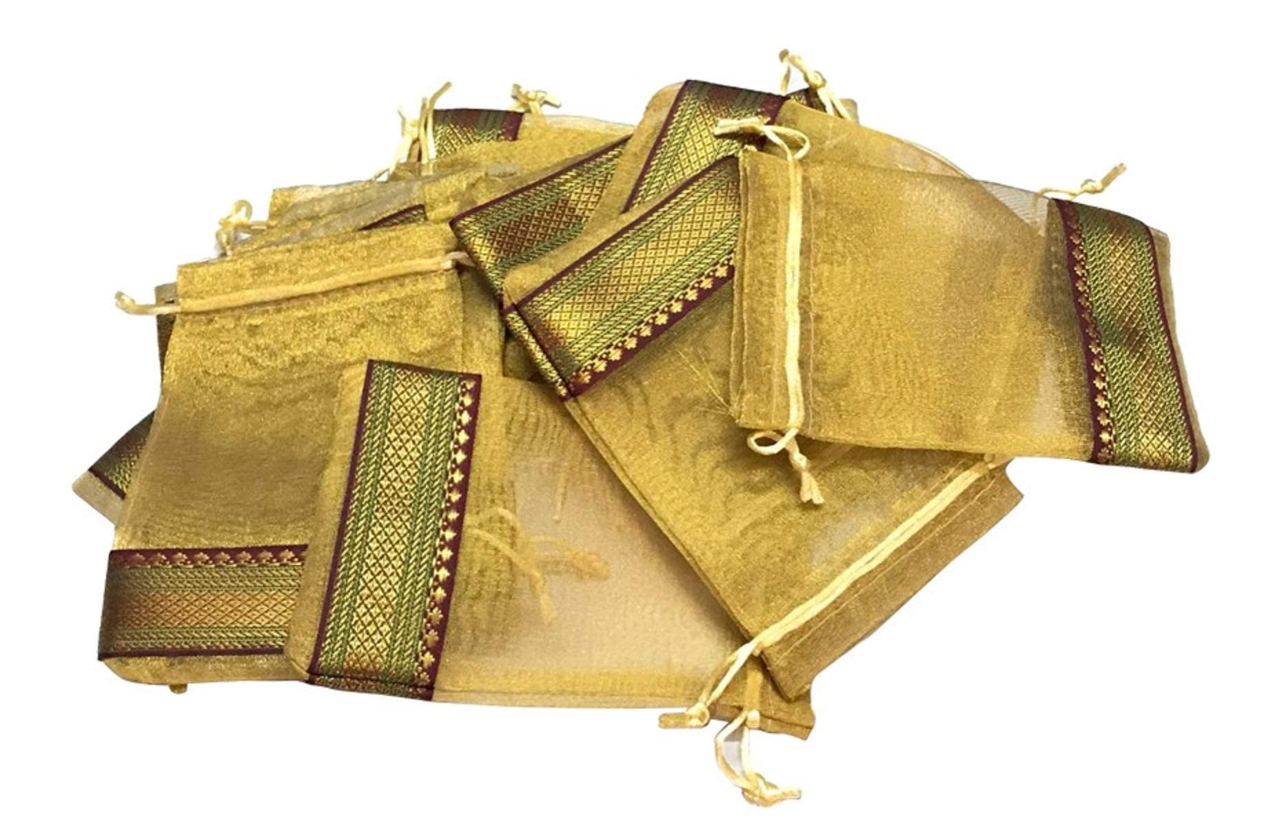 KRIWIN Unisex-adult Potli/bag (Silk,Set of 50, Gold) (B07NCKP8D7) Amazon Price History, Amazon Price Tracker