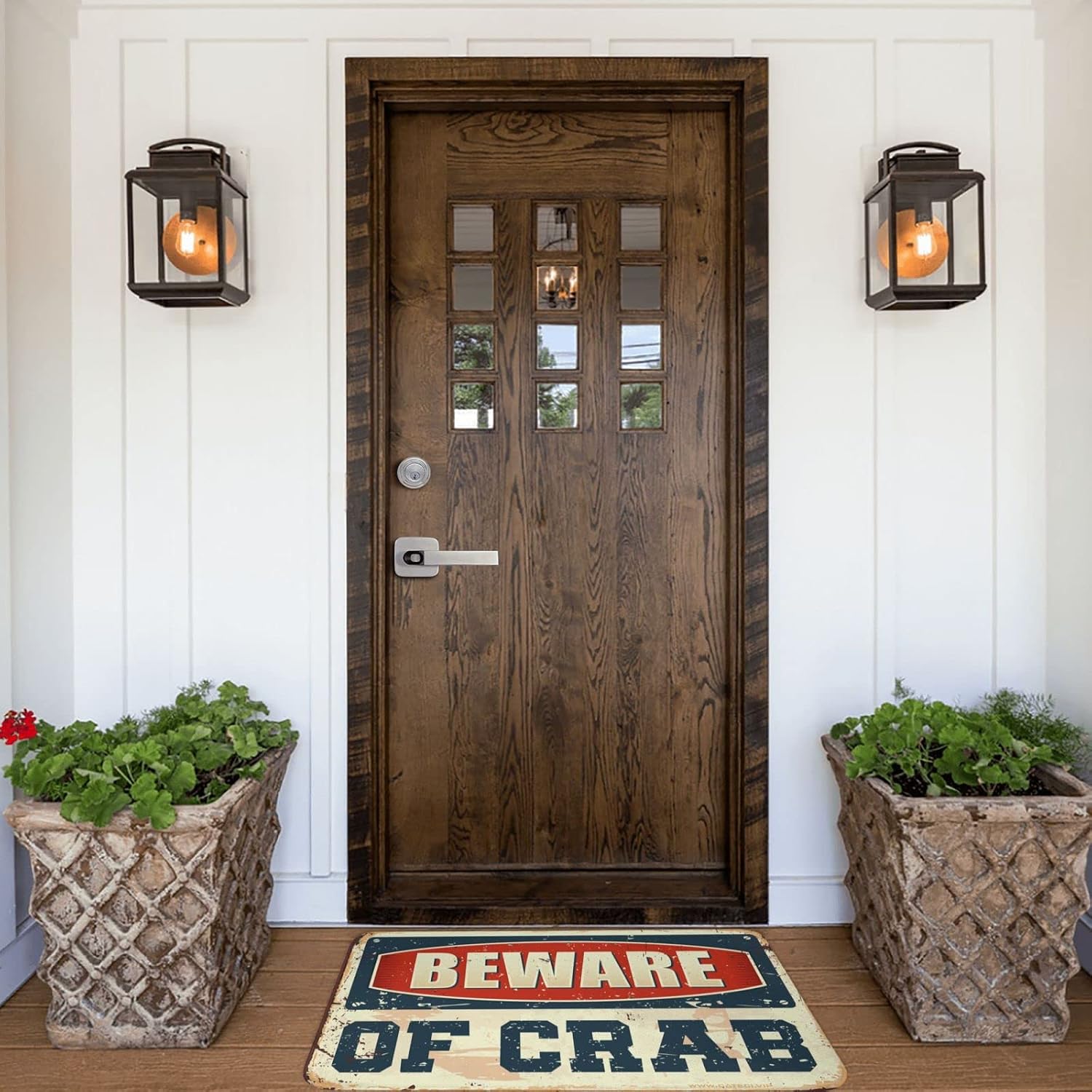 Friends Door Mat Beware of Crab Rug Boys Room Decor Teenager Welcome Mats Indoor(65X90CM)