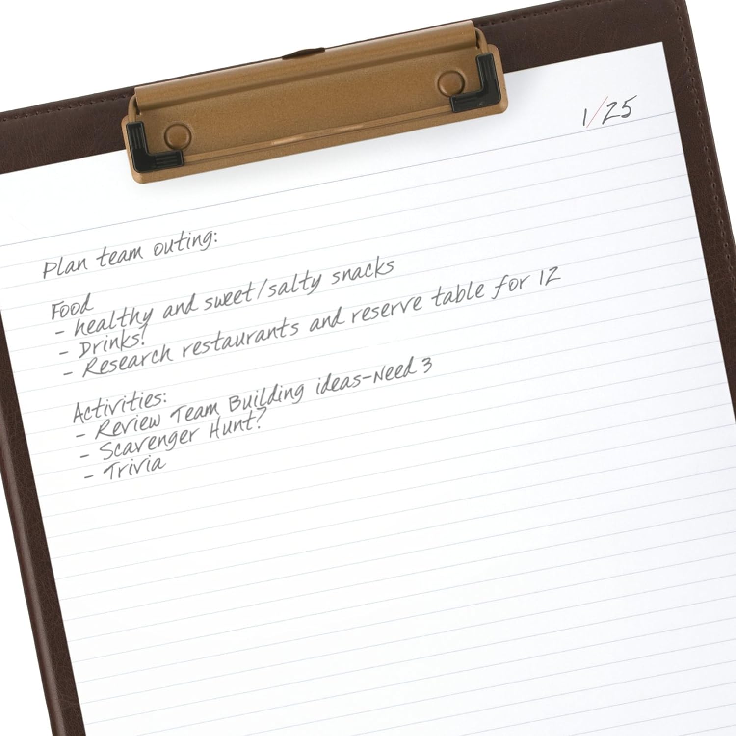 2025-2026 AT-A-GLANCE® Signature Collection Clipboard With Monthly Planner, 8" x 11", Brown, January To January, YP60009