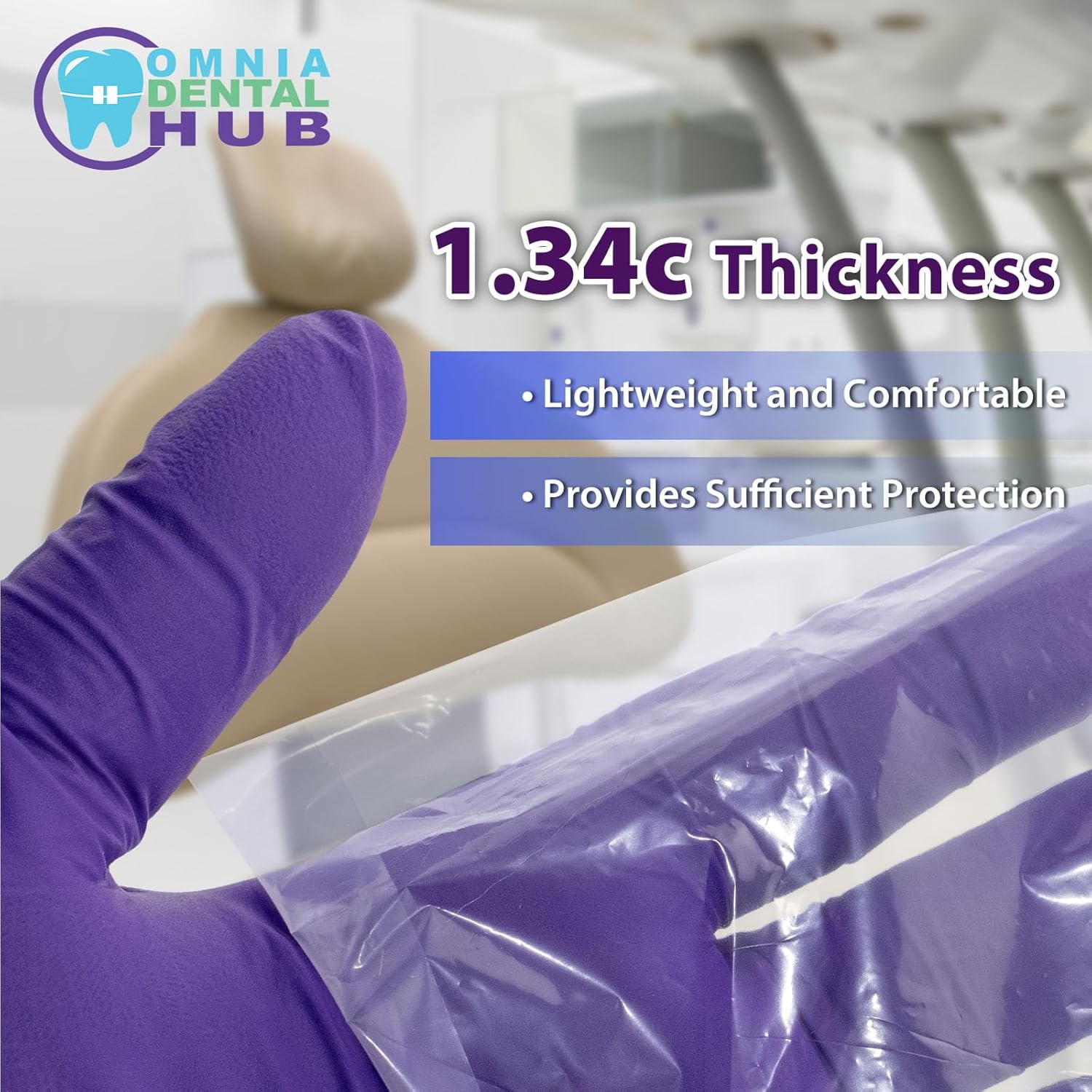 Omnia Full Dental Chair Covers 29'' X 80'' X 1.34c | 125 Pcs Clear Dental Chair Covers Sleeve for Covering Chair | Waterproof Plastic Cover Sleeves to Cover Back and Headrest