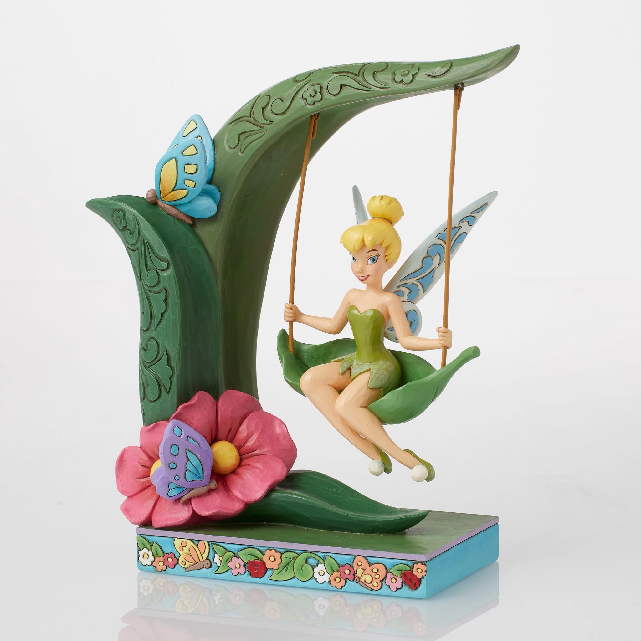 Disney Traditions Tink Spring Swing - Figura Decorativa, Altura 22 cm
