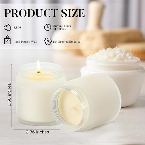 Miniatura 2 de Yexiya 50 velas pequeñas en tarro de 3.5 onzas, velas perfumadas en frascos pequeños a granel, 10 fragancias para alivio, velas de aromaterapia,