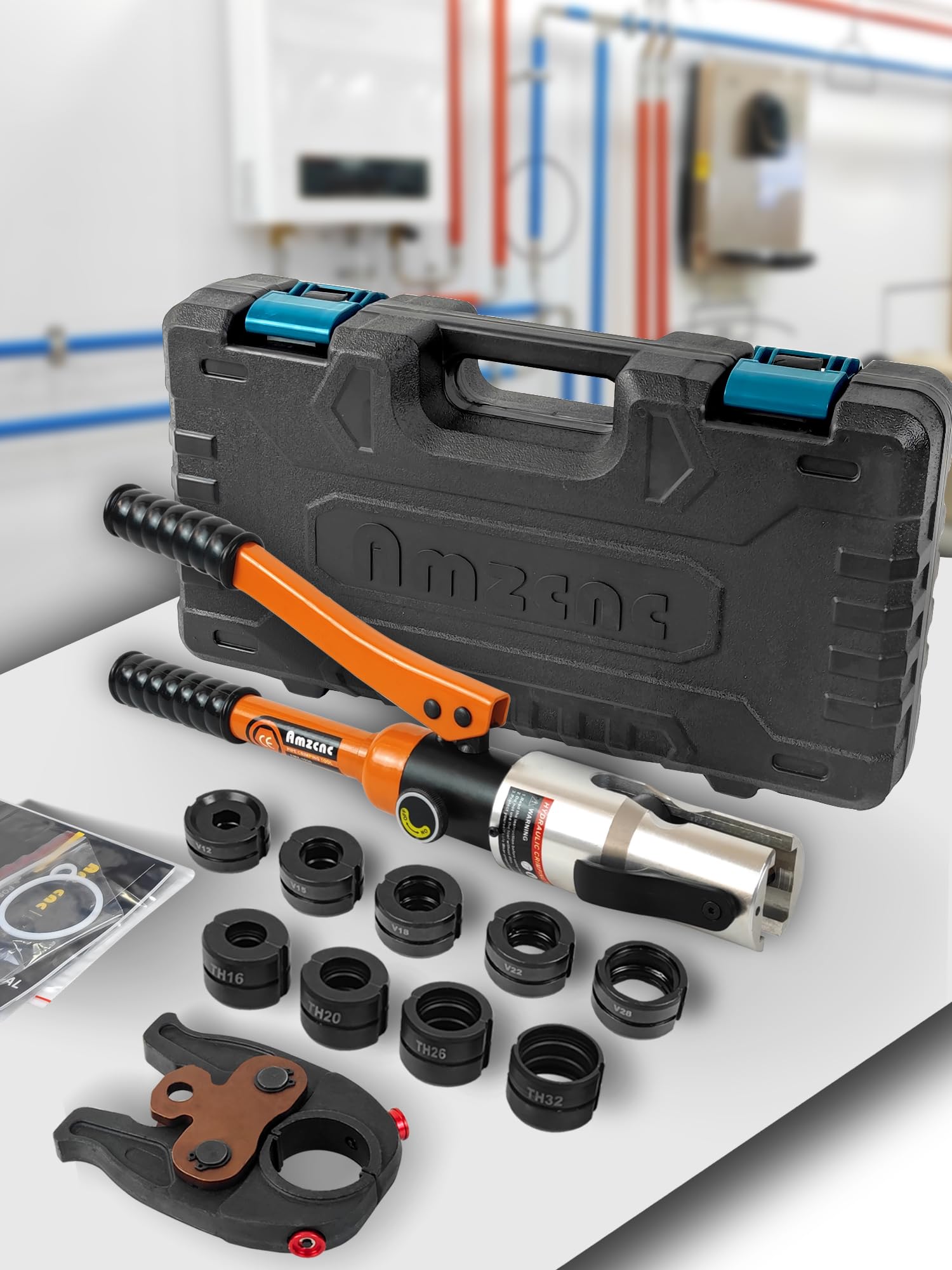 Pinza A Pressione Professionale AMZCNC Per Tubi - Crimpatura Idraulica 12-32mm - Foto 8