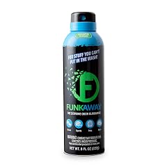 FunkAway Aerosol Spray 8 oz Extreme Odor Eliminator Spray Ideal for Shoe Smells Pet Odors and Bulky Stuff