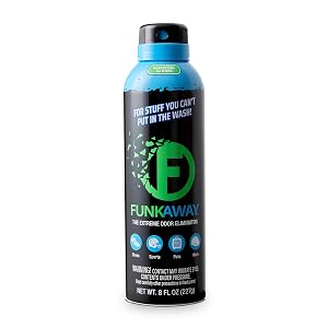 FunkAway Aerosol Spray 8 oz Extreme Odor Eliminator Spray Ideal for Shoe Smells Pet Odors and Bulky Stuff