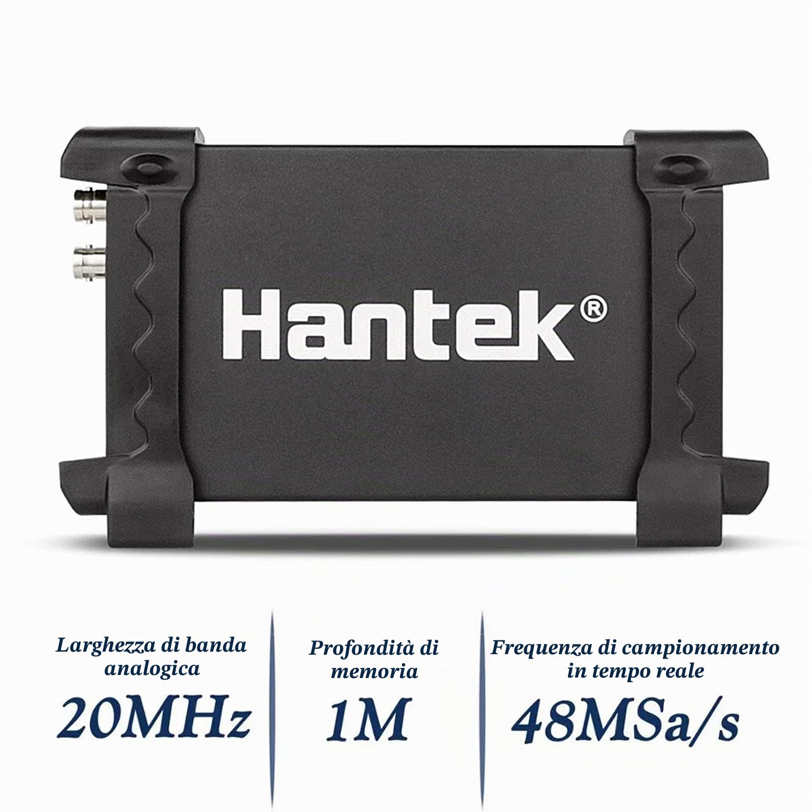 Hantek 6022BE oscilloscopio con memoria digitale modello 6022BE, a due canali, USB, 20 MHz, basato su pc, 48 MSa/s