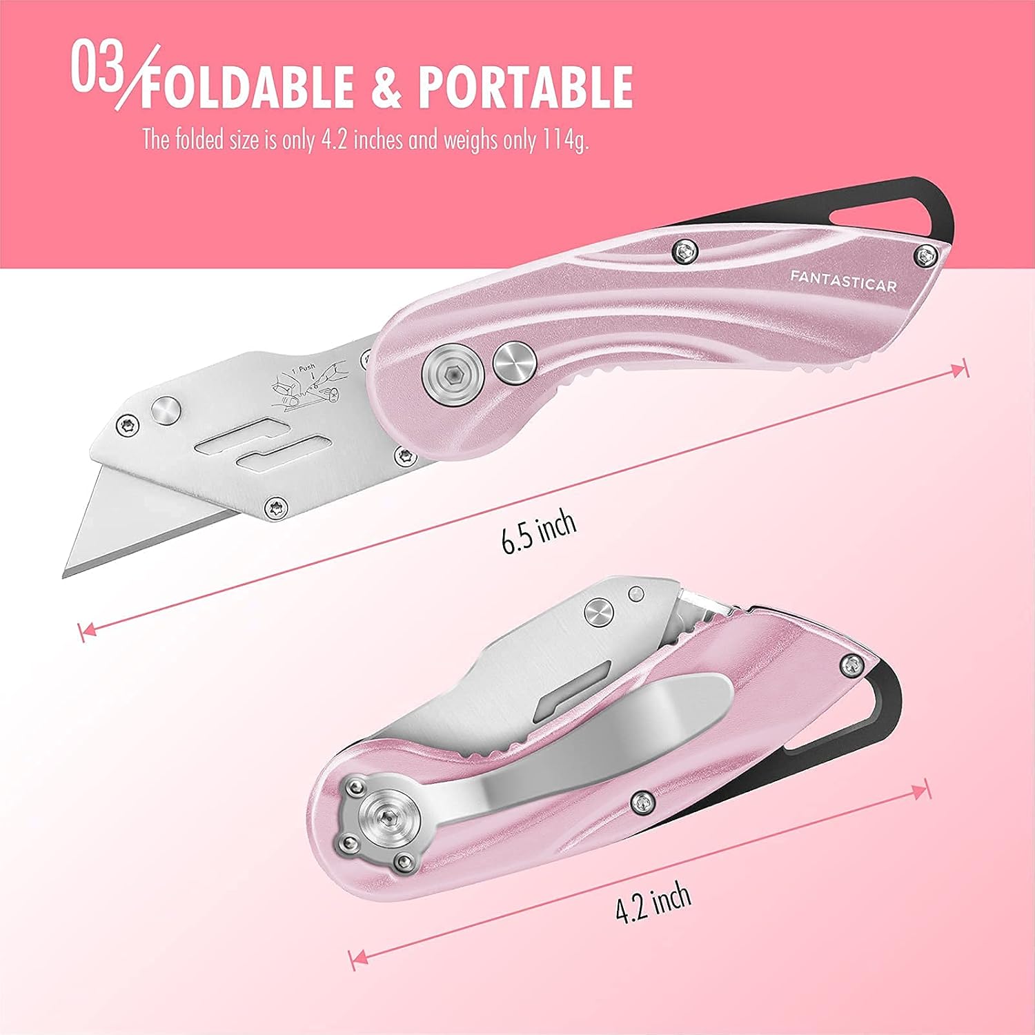 FantastiCAR Pink Craft Knife Precision Cutter Hobby Knife and Utility Box Cutter Set, with Extra Blades : Arts, Crafts & Sewing