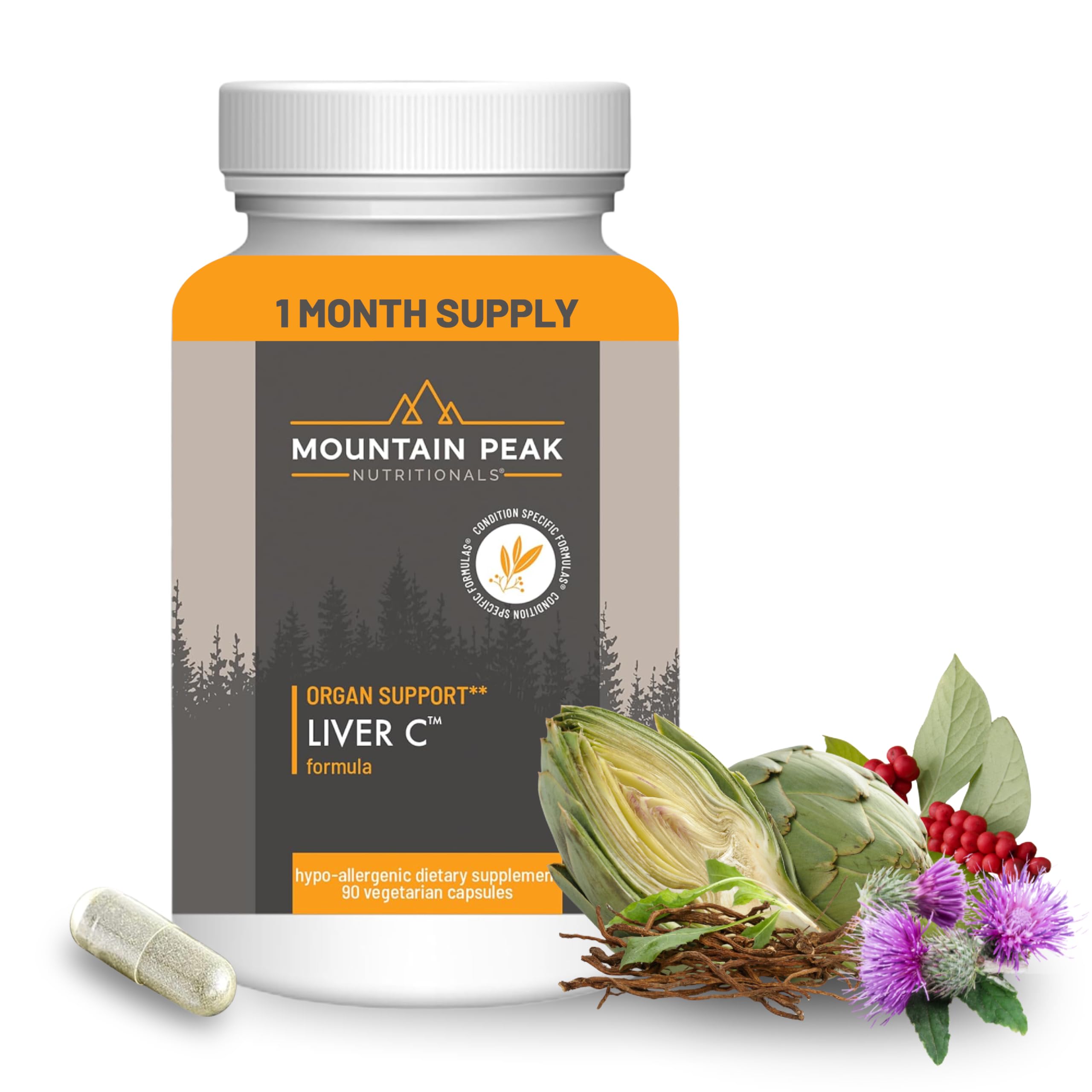Mountain Peak Nutritionals Liver C Milk Thistle Turmeric 90ct 90 Count (Pack of 1)