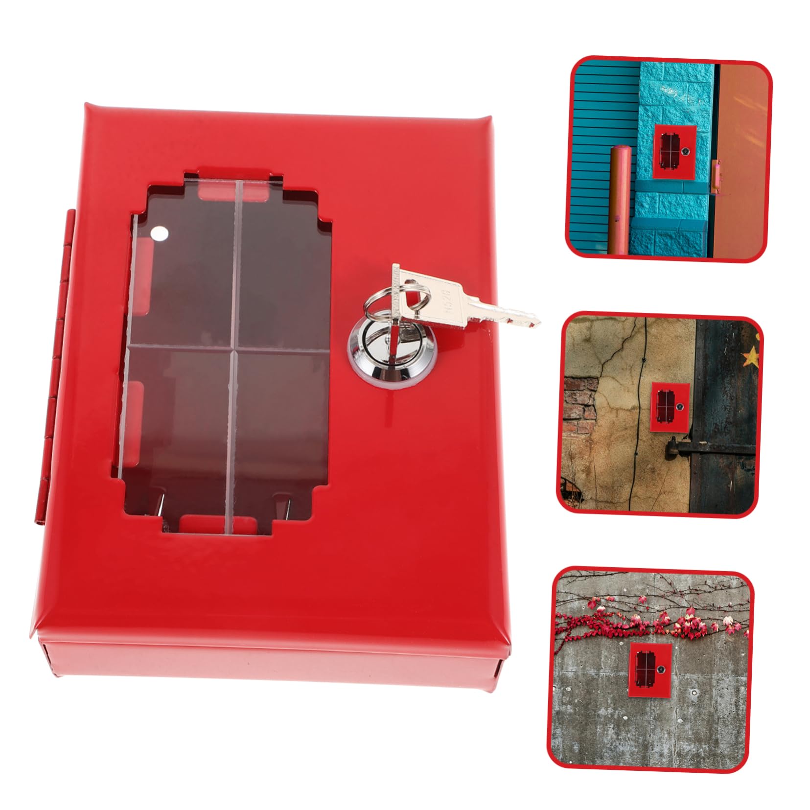 4 Piezas Caja de Multifuncional Llaves con Montaje Pared Caja de Seguridad Llaves Soporte Extintores de Almacenamiento Situaciones de