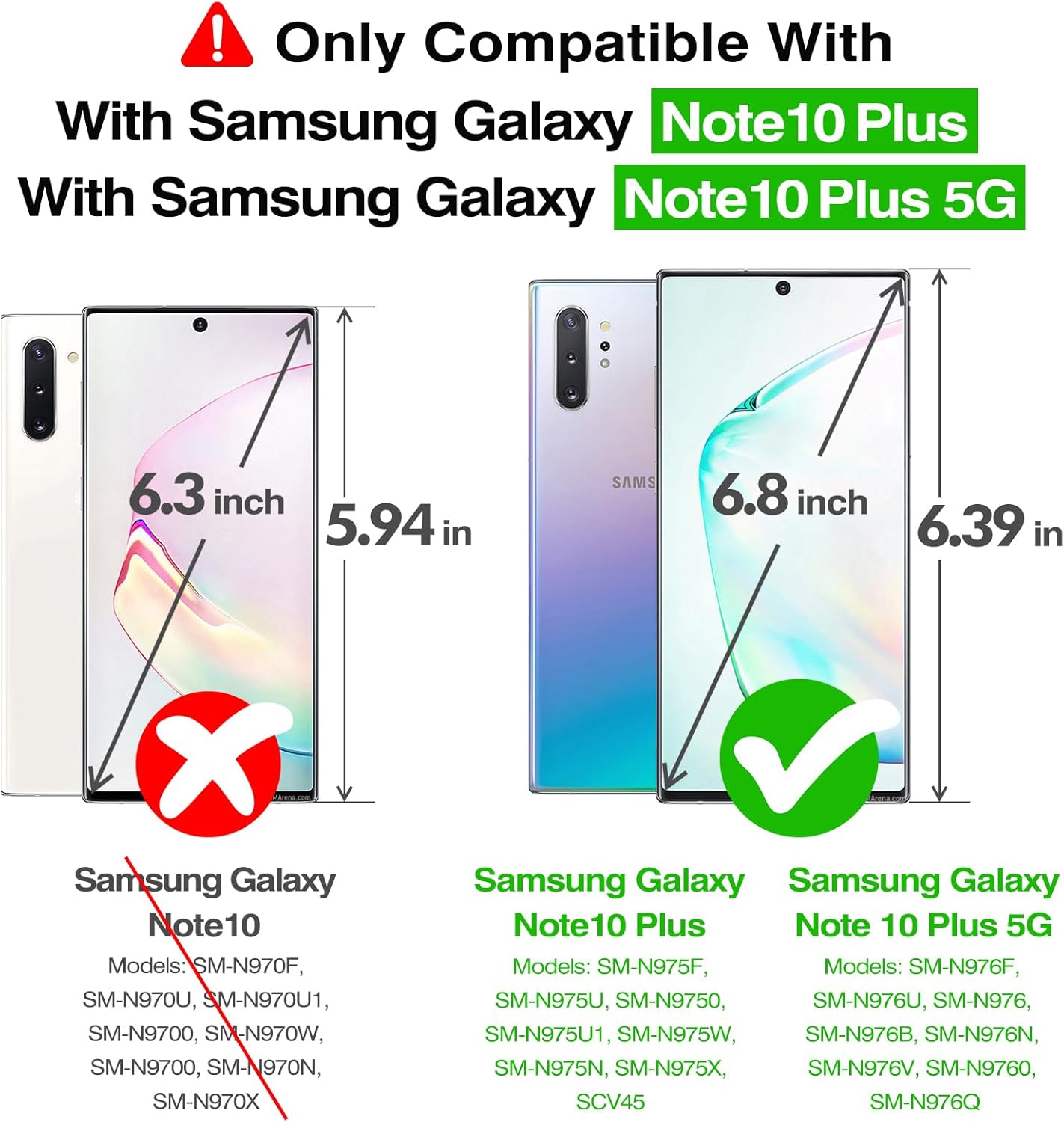 Rayboen Case for Samsung Galaxy Note 10 Plus 5G(Not for Note10), Crystal Clear Designed Hard PC Back Soft TPU Frame Shockproof Protective Slim Fit Durable Phone Cover for Galaxy Note 10+ Plus - Image 6