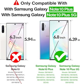 Rayboen for Samsung Galaxy Note 10 Plus Case, Crystal Clear