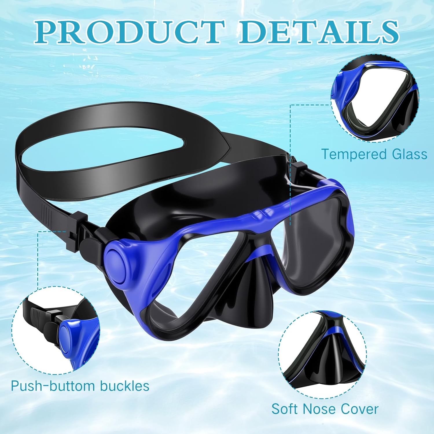 12 Pcs Snorkeling Goggles for Adults Scuba Diving Mask Anti Fog Dive Mask Snorkeling Gear for Men Women Panoramic Swimming Goggles with Nose Cover for Diving, Swimming